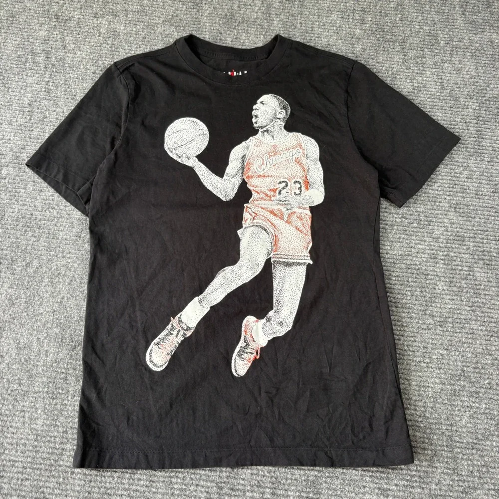 Jordan Mens Michael Jordan Chicago Bulls Dunk Graphic T-Shirt Black Small 4091